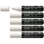 Marqueur pointe large FREE acrylic T800C 4-10mm blanc x 5 STABILO