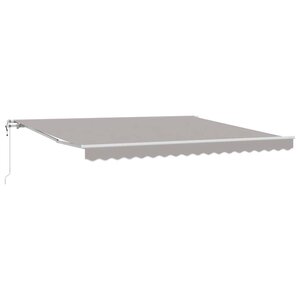 vidaXL Auvent rétractable électrique Gris clair 400 × 350 cm