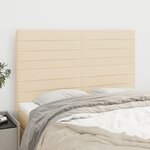 vidaXL Têtes de lit 4 Pièces Crème 72x5x78/88 cm Tissu