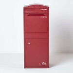 Boîte à colis incurvée 1 porte Large Bordeaux Acier galvanisé SMART PARCEL BOX®