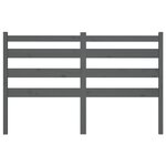 vidaXL Tête de lit Gris 126x4x100 cm Bois massif de pin