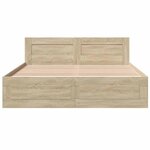 vidaXL Cadre de lit 2 Pièces Sonoma 153 x 203 cm Bois d'ingénierie