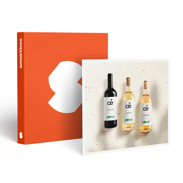 SMARTBOX - Coffret Cadeau Coffret de 3 bouteilles de vin bio livrées à domicile - Gastronomie
