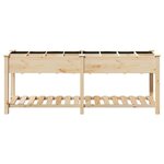 vidaXL Cache-pot de jardin avec étagère Beige 203.5 x 53 x 76.5 cm