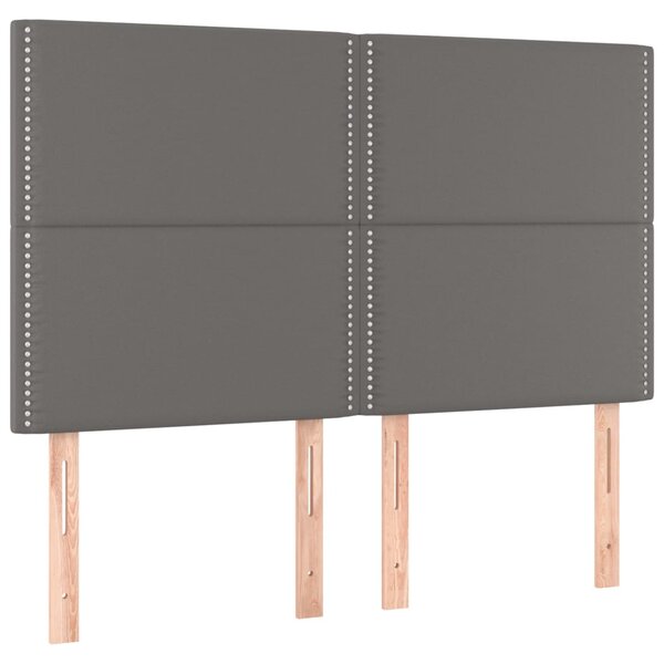 vidaXL Têtes de lit 4 Pièces Gris 72x5x78/88 cm Similicuir