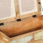 vidaXL Banc de rangement Bois massif recyclé 80 x 40 x 40 cm