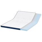 vidaXL Coussins de Matelas Blanc et bleu 140 x 190 cm