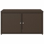 vidaXL Armoire de rangement jardin marron 110x55x60 5cm résine tressée