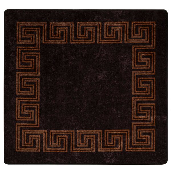 vidaXL Coureur de Tapis MARSA Noir 100 x 100 cm Polyester et PVC