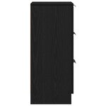 vidaXL Buffets 2 Pièces Chêne Noir 30x30x70 cm Bois d'ingénierie