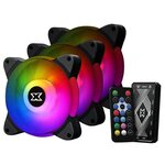 XIGMATEK Galaxy III Essential BX120 ARGB Noir (Pack 3) - Ventilateur 120mm A-RGB pour boitier PC