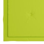 Vidaxl chaises de jardin 2 pièces avec coussins vert vif bois de teck