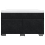 vidaXL Sommier à lattes de lit avec matelas Noir 120x200 cm Velours