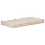 vidaXL Coussins de plancher de palette lot de 2 Coton Beige