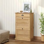 vidaXL Armoire à chaussures VIGO 60x35x96 cm bois massif de pin