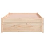vidaXL Cadre de lit bois massif 75x190 cm petit simple