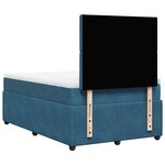 vidaXL Sommier à lattes de lit et matelas Bleu foncé 120x200cm Velours