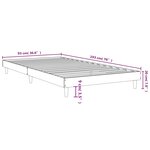 vidaXL Cadre de lit sans matelas chêne fumé 90x190cm bois d'ingénierie