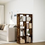 vidaXL Étagère séparatrice de pièce chêne fumé 69 5x29x137 5 cm