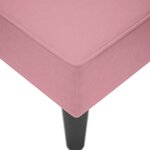 vidaXL Fauteuil long avec accoudoir droit rose velours