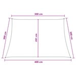 vidaXL Voile d'ombre Gris clair et blanc 3 / 4 x 3 m HDPE