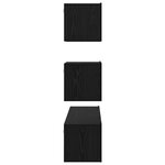 vidaXL Ensemble de meuble TV 4 Pièces Chêne Noir 80 x 30 x 30 cm