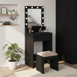 vidaXL Table de Toilette Chêne noir 50 x 41 x 135 cm Bois d'ingénierie