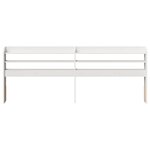 vidaXL Tête de lit avec étagères blanc 180 cm bois massif de pin