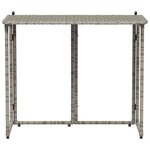VidaXL Table de jardin pliante gris 90 x 51 x 75 cm polyrotin