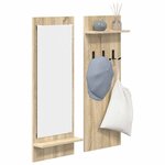 vidaXL Porte-manteau mural avec étagère Chêne sonoma 70 x 10 x 90 cm