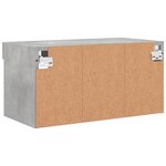 vidaXL Meuble TV avec lumières LED gris béton 60x30x30 cm