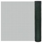 vidaXL Grillage acier galvanisé et revêtement en PVC 10x1 m vert