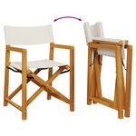 vidaXL Chaises de jardin pliables lot de 6 blanc crème tissu