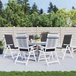 vidaXL Coussins de chaise à dossier haut lot de 6 anthracite mélangé