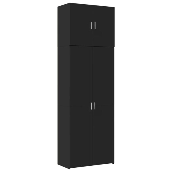 vidaXL Buffet haut noir 80x42 5x249 cm bois d'ingénierie