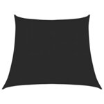 vidaXL Voile d'ombrage 160 g/m² Noir 3/4x3 m PEHD
