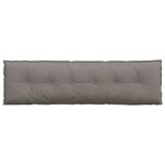 vidaXL Coussin de Dos Taupe 180 x 19 x 50 cm tissu