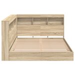 vidaXL Lit bibliothèque chêne Sonoma 120x200 cm en bois d'ingénierie