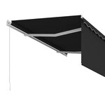 vidaXL Auvent manuel rétractable avec store 3x2 5 m Anthracite