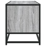 vidaXL Meuble TV sonoma gris 80x34 5x40 cm bois d'ingénierie et métal