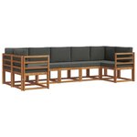 vidaXL Ensemble de canapés d'extérieur 7 pc Naturel et Anthracite