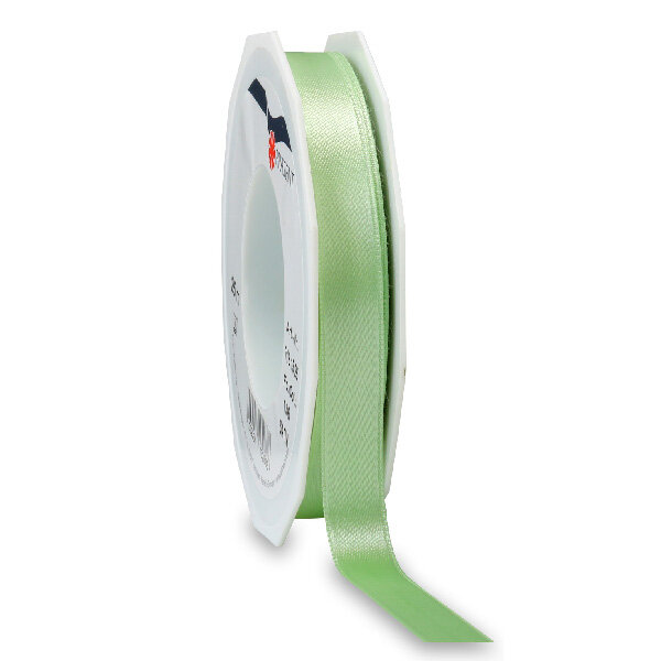 Satin double face 25-m-rouleau 15 mm vert clair