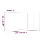 vidaXL Tête de lit Blanc 200x1 5x80 cm Bois d'ingénierie