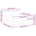 vidaXL Lit à ressorts avec matelas Noir 140 x 200 cm Simili cuir