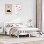 vidaXL Cadre de lit sans matelas blanc 140x200 cm bois de pin massif