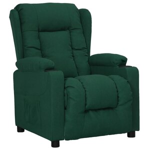 vidaXL Fauteuil inclinable Vert foncé Tissu