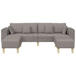 vidaXL Sofa en tissu avec coussin Taupe 208 cm tissu