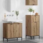 vidaXL Ensemble de mobilier de salle de bain 2 Pièces Chêne artisanal