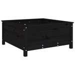 vidaXL Jardinière noir 82 5x82 5x39 cm bois massif de pin