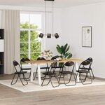 vidaXL Chaise pliante 8 pc Simili cuir Noir 48 x 43 5 x 81 cm